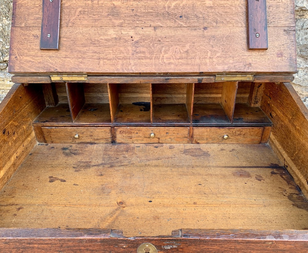 Antique Georgian Oak Clerk's Desk  View XV
