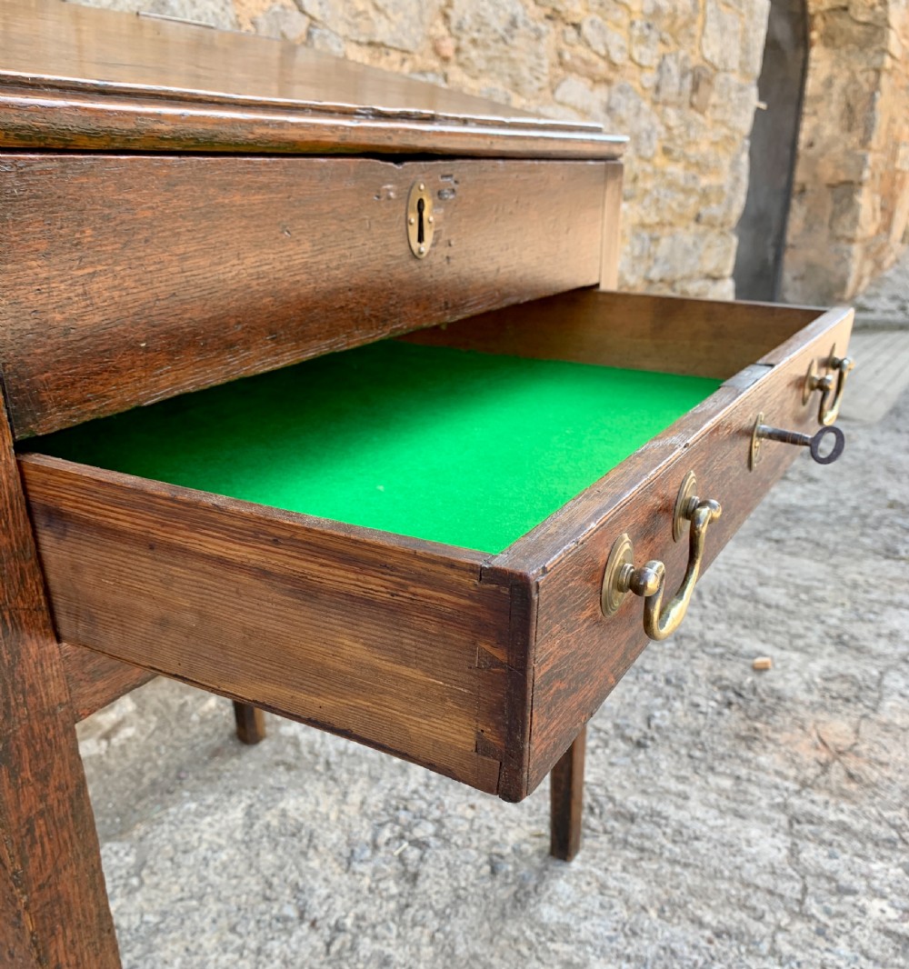 Antique Georgian Oak Clerk's Desk  View XVI