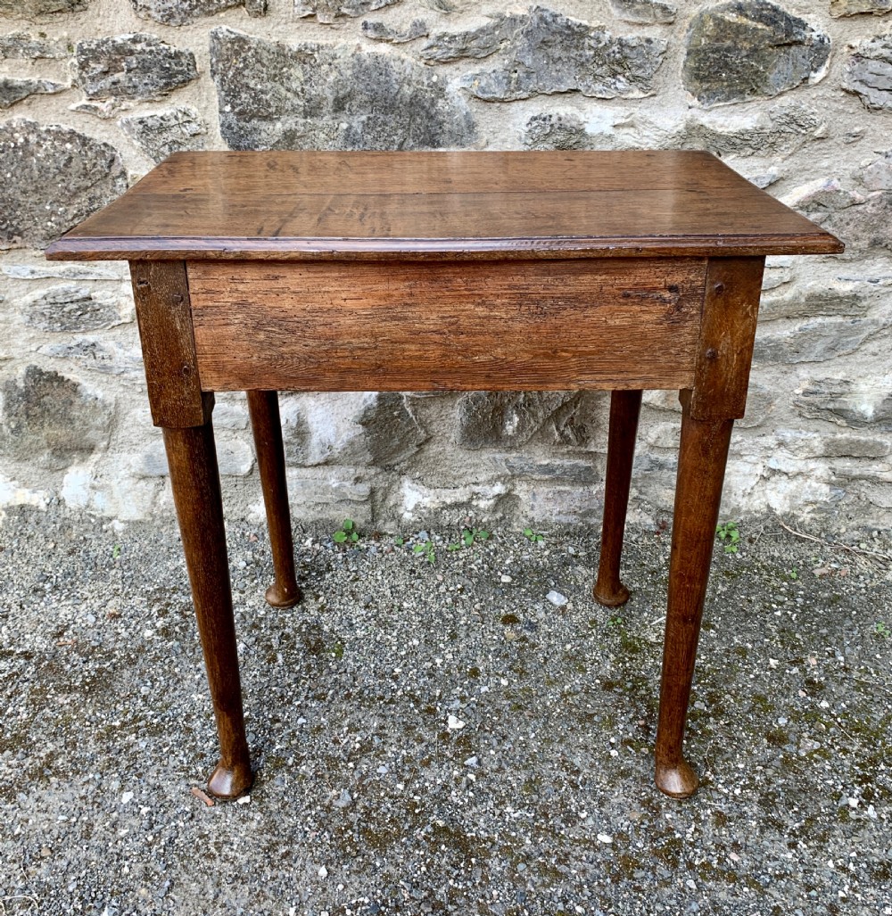 18th Century Georgian Oak Pad Foot Side Table  View X