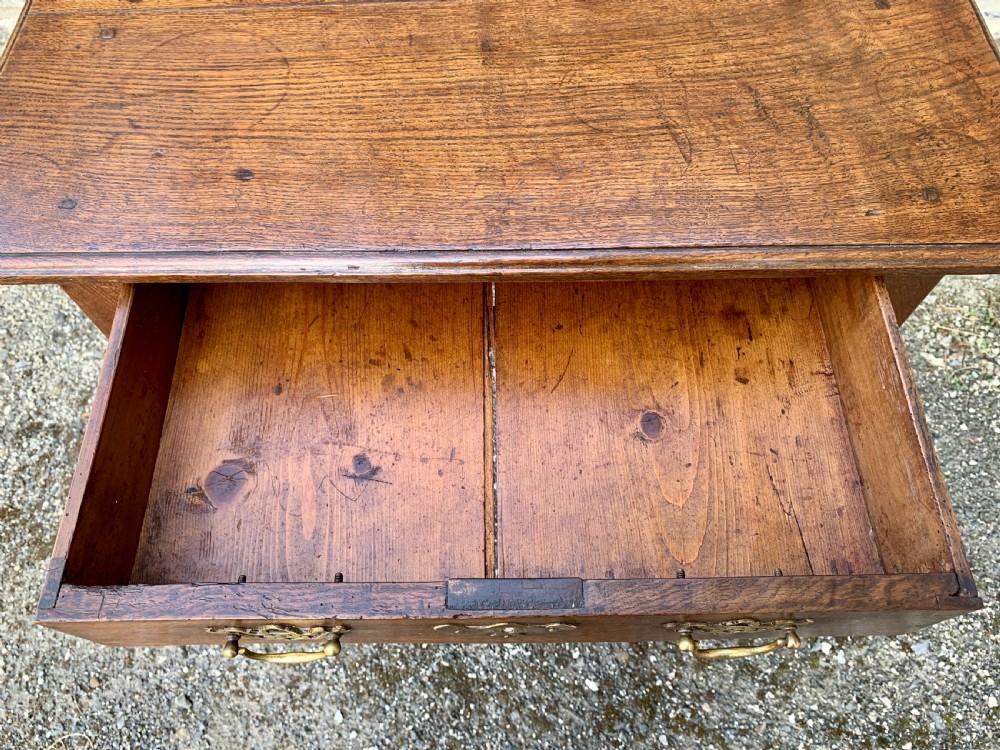 18th Century Georgian Oak Pad Foot Side Table  View XIII