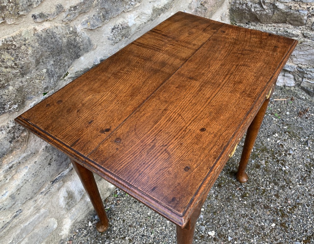 18th Century Georgian Oak Pad Foot Side Table  View XV