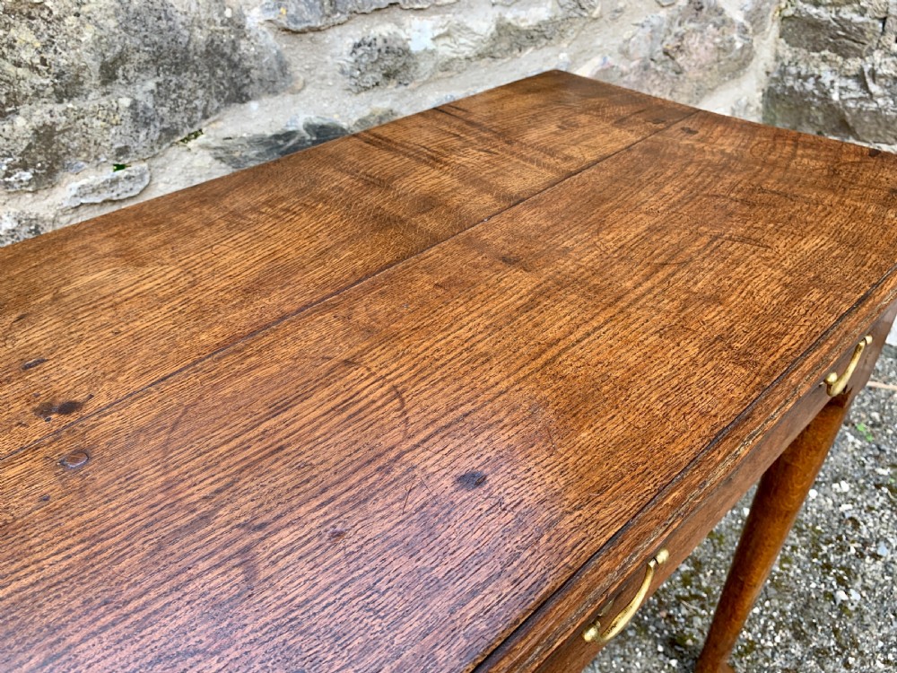 18th Century Georgian Oak Pad Foot Side Table  View XVI