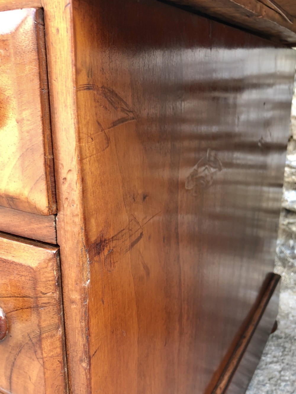 Antique Walnut Pedestal Desk View VIII