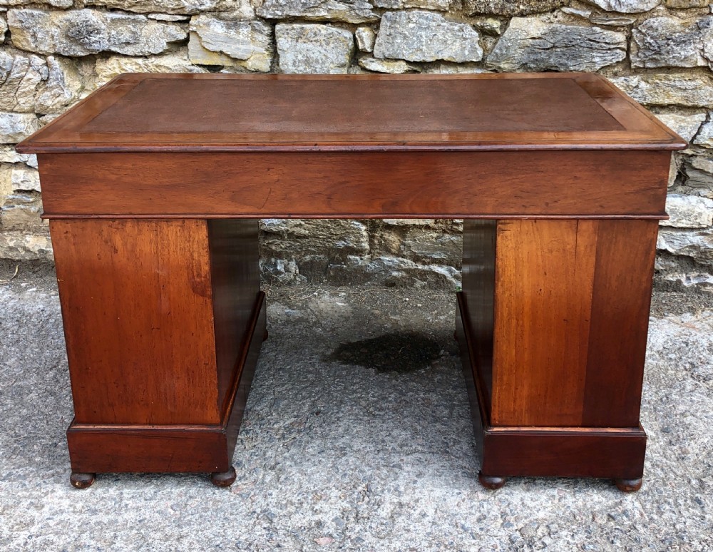Antique Walnut Pedestal Desk View XIII