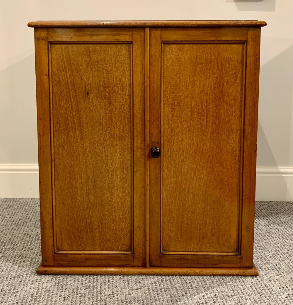 Antique Mahogany Collectors Cabinet   View II