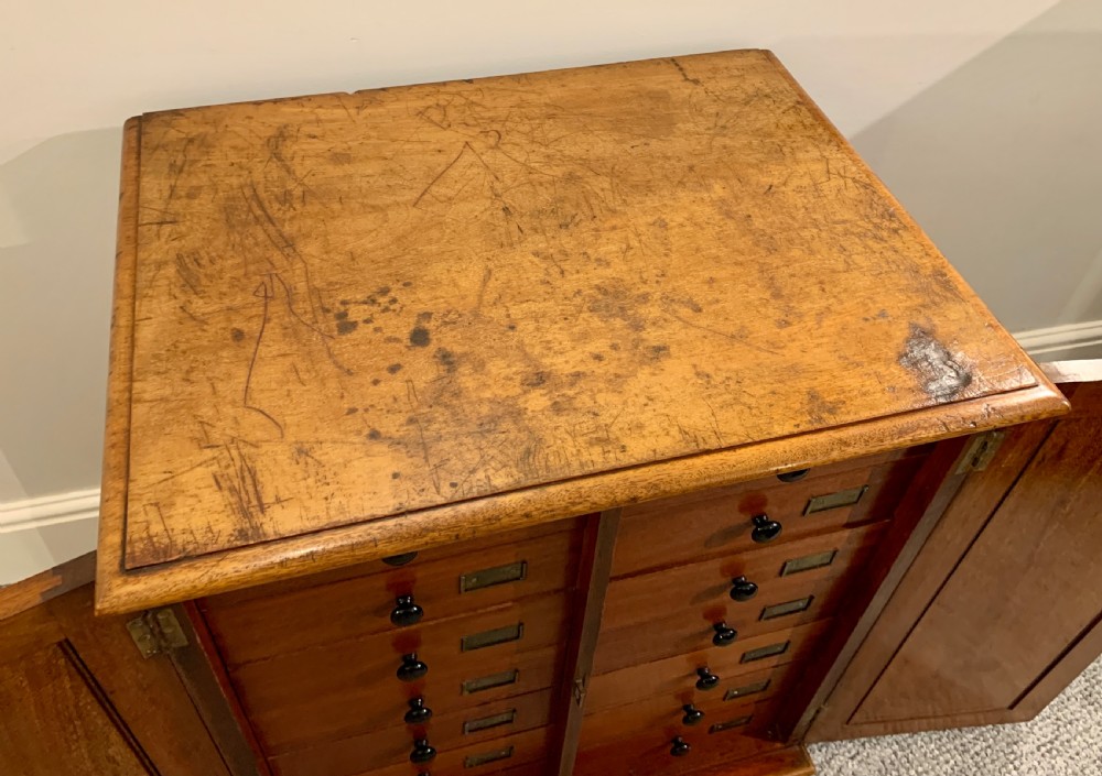 Antique Mahogany Collectors Cabinet   View IV