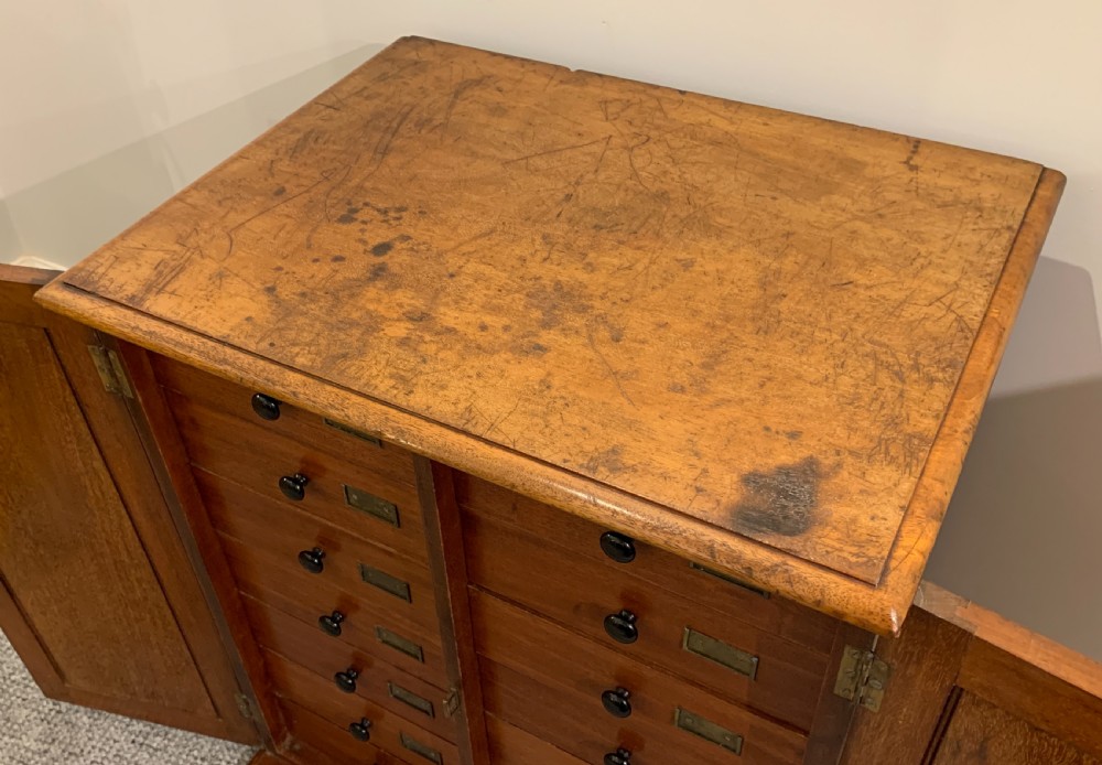 Antique Mahogany Collectors Cabinet   View V