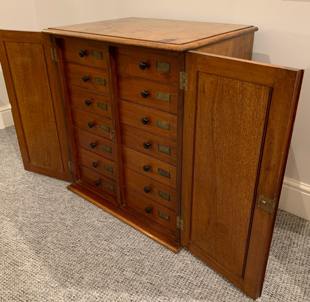 Antique Mahogany Collectors Cabinet   View VI