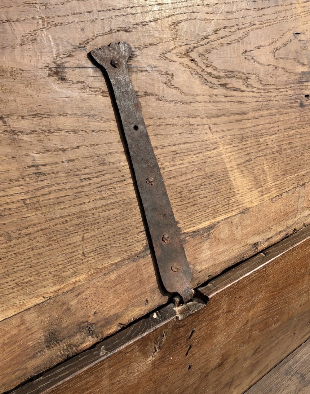 Antique 18th Century Oak Sword Chest  View XI