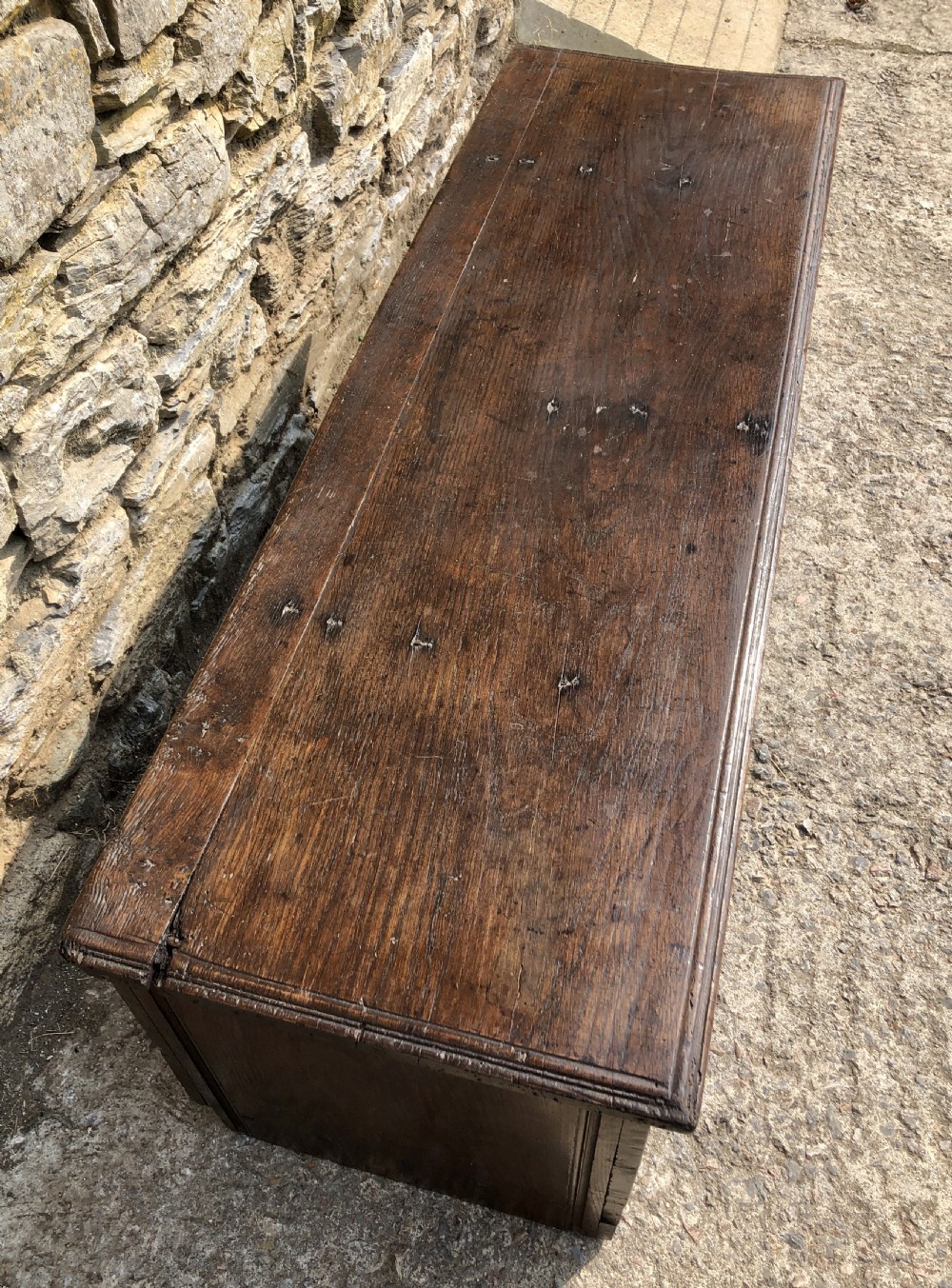 Antique 18th Century Oak Sword Chest  View XVI