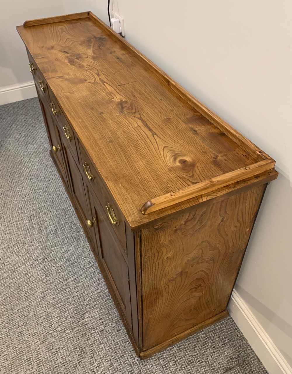 Antique Elm and Pine Westcountry Dresser Base  View IV