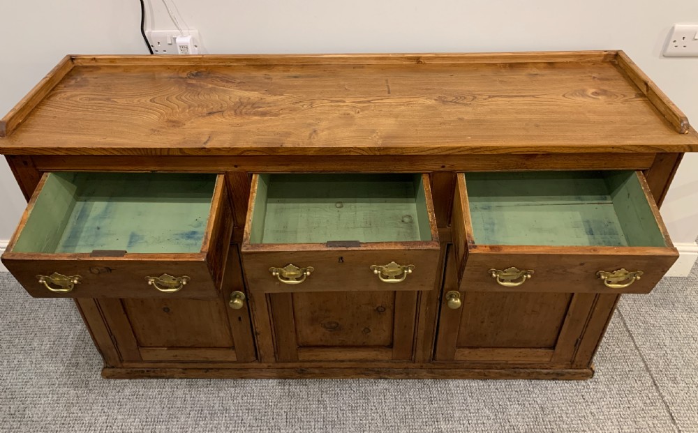 Antique Elm and Pine Westcountry Dresser Base  View IX