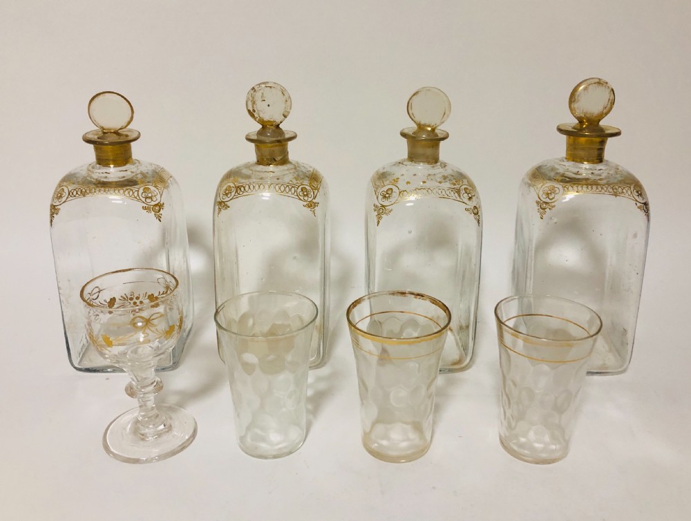 Antique Dutch Travelling Decanter Box with Glasses View XI