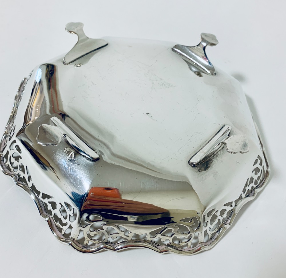 Large Antique Solid Silver Bonbon Dish View VII