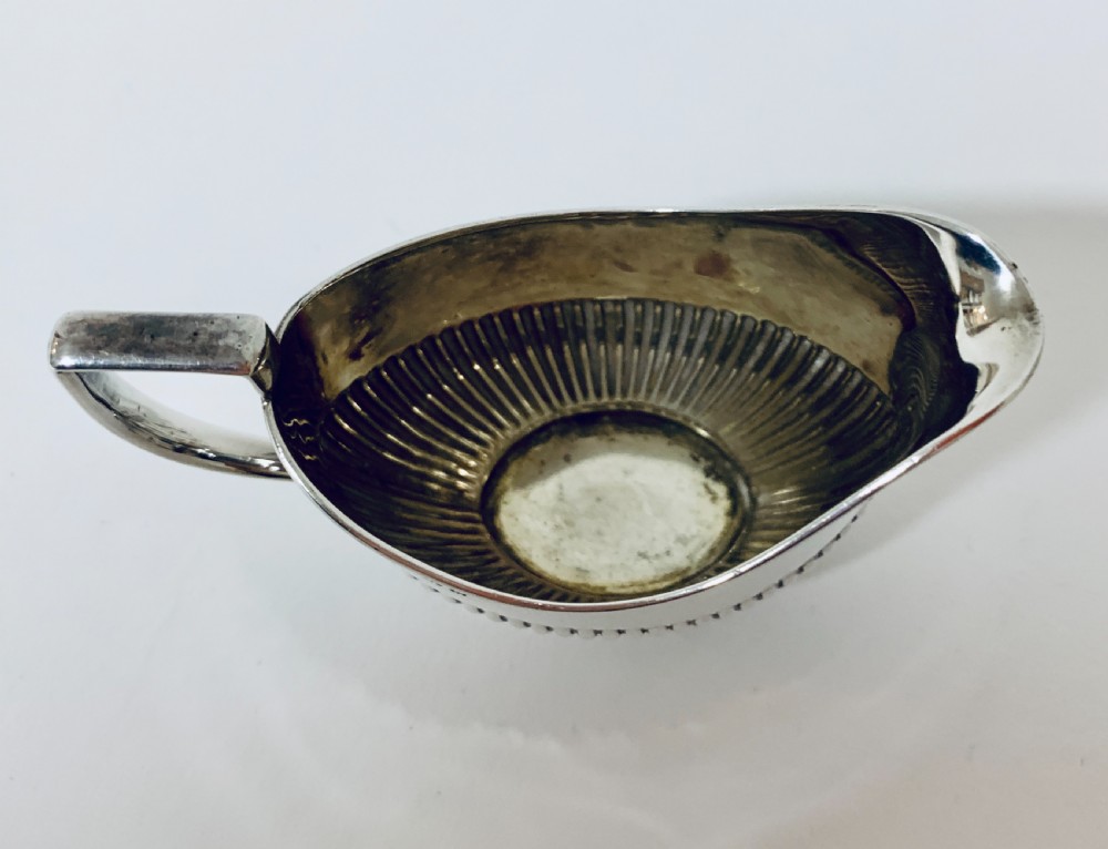 Small Antique Solid Silver Milk Cream Jug View VIII