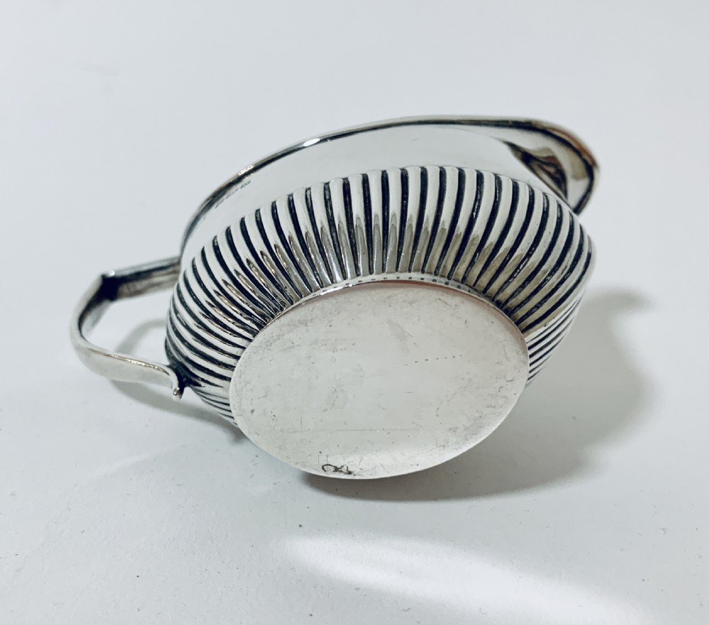 Small Antique Solid Silver Milk Cream Jug View IX