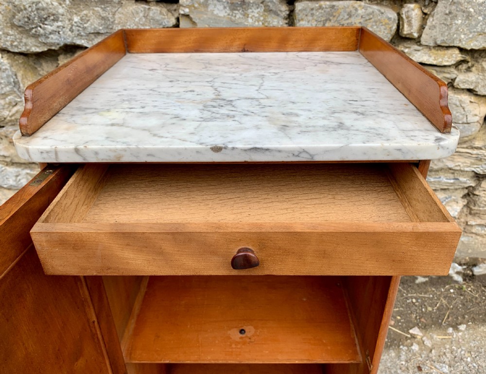 Antique Victorian Satinwood Bedside Pot Cupboard  View XI