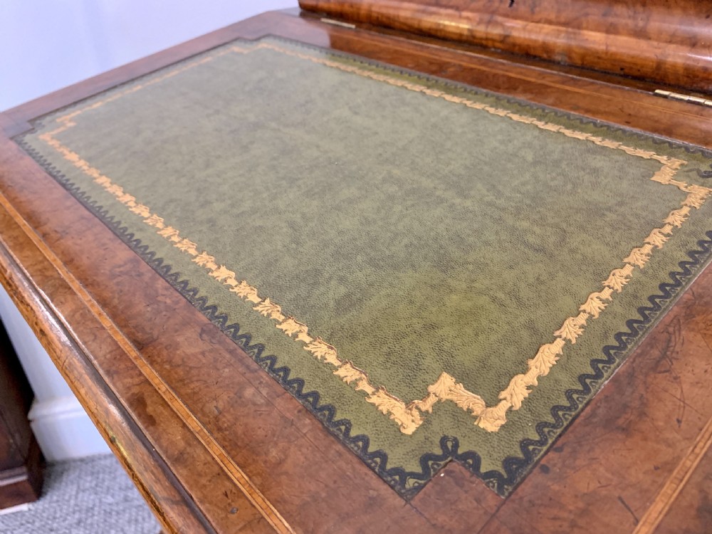 Victorian Burr Walnut Davenport  View XVI