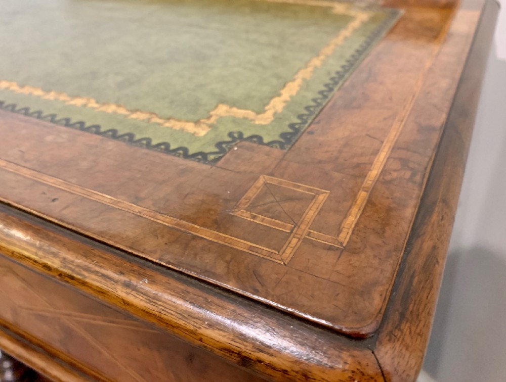 Victorian Burr Walnut Davenport  View XXI
