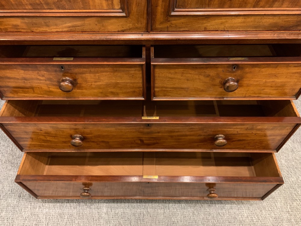 Victorian Mahogany Linen Press Cupboard View V