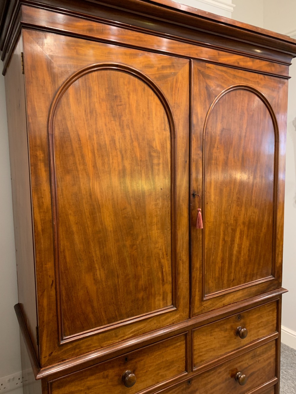Victorian Mahogany Linen Press Cupboard View VI