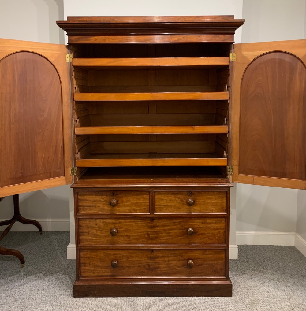 Victorian Mahogany Linen Press Cupboard View VII