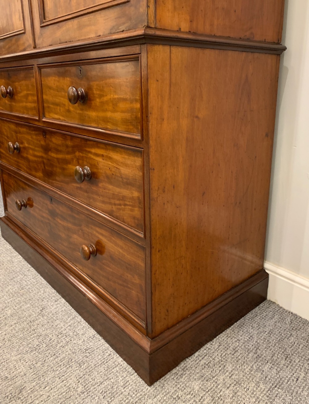 Victorian Mahogany Linen Press Cupboard View XV