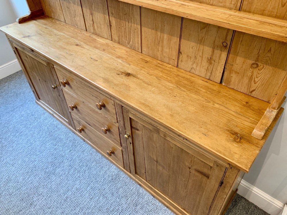 Large Antique Pine Dresser View V