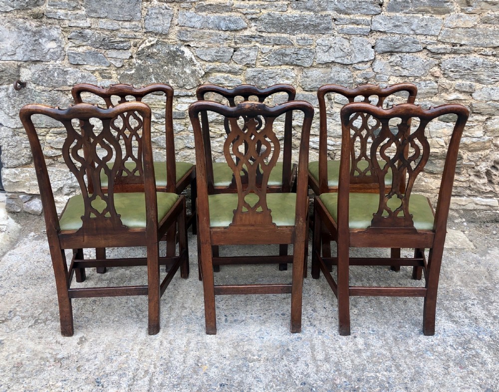 Set of 6 Georgian Mahogany Dining Chairs  View V