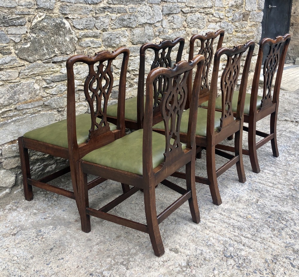 Set of 6 Georgian Mahogany Dining Chairs  View VII