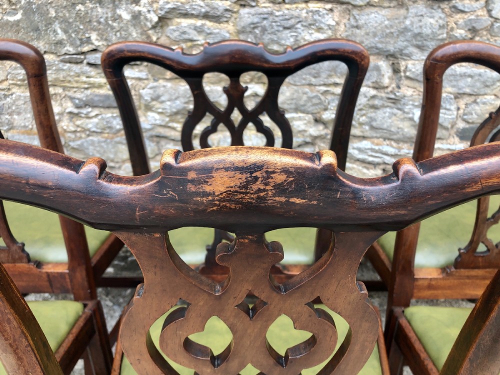 Set of 6 Georgian Mahogany Dining Chairs  View XX