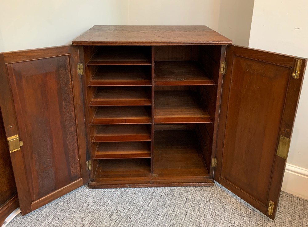 Antique Teak Sheet Music Filing Cabinet