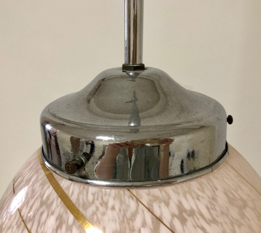 Art Deco Glass Pendant Light  View VII