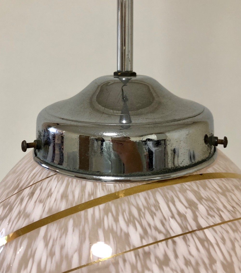 Art Deco Glass Pendant Light  View VIII