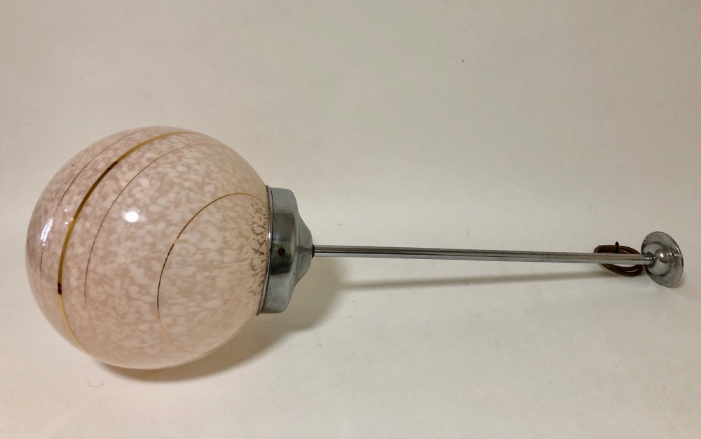 Art Deco Glass Pendant Light  View XI