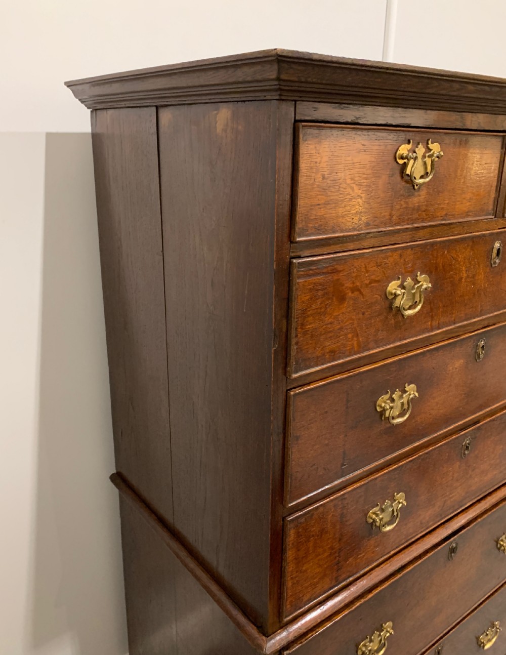 Small Georgian Oak Tallboy Chest on Chest View VI
