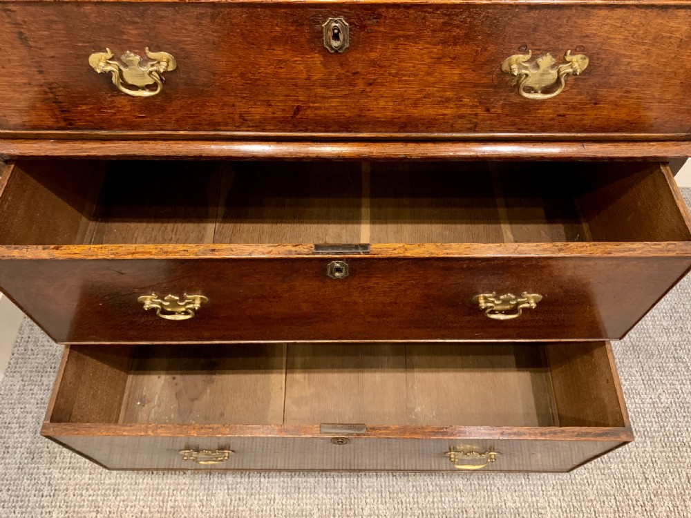 Small Georgian Oak Tallboy Chest on Chest View VII