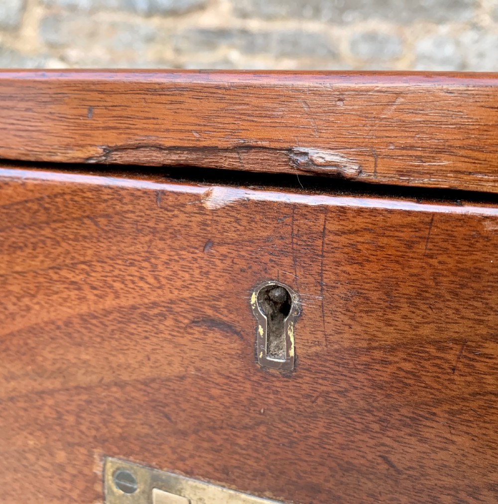 Antique Military Campaign Teak Chest of Drawers View IX