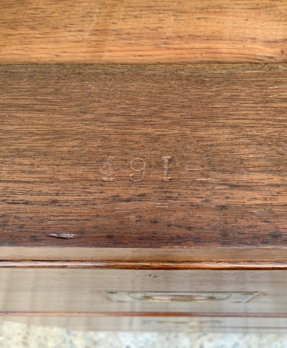 Antique Military Campaign Teak Chest of Drawers View XI