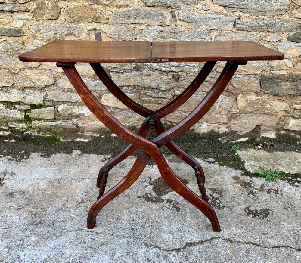 Victorian Mahogany Folding Coaching Table View II