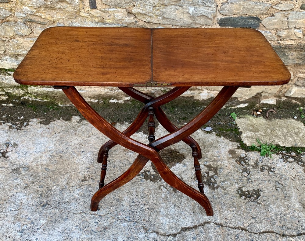 Victorian Mahogany Folding Coaching Table View VI
