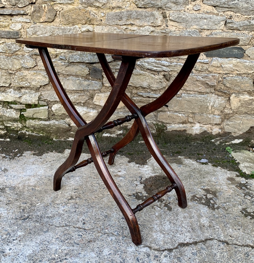 Victorian Mahogany Folding Coaching Table View VII