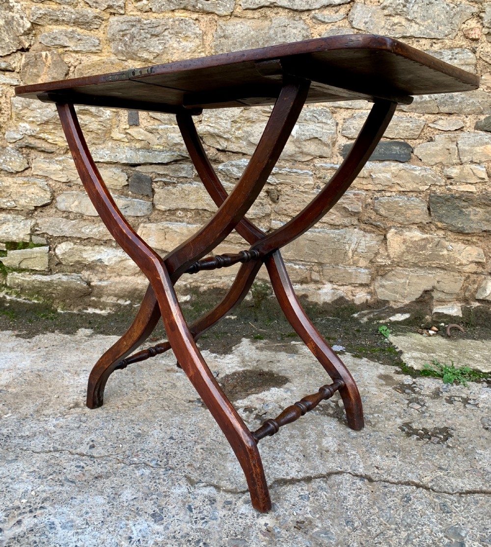 Victorian Mahogany Folding Coaching Table View X