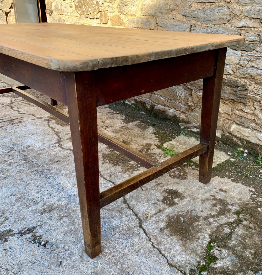 Large Antique Pine Farmhouse Table  View IV