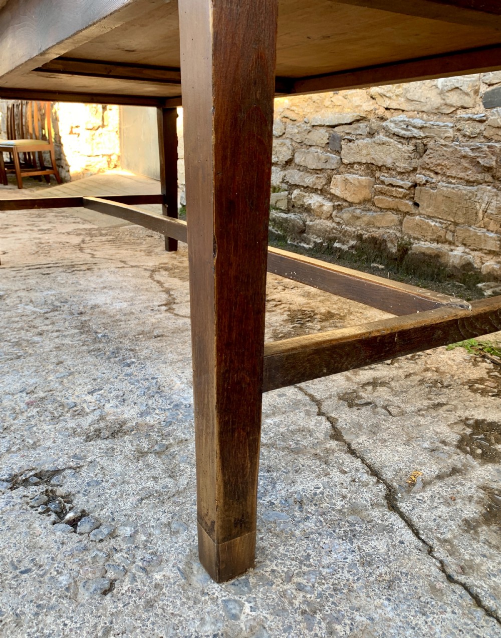 Large Antique Pine Farmhouse Table  View VIII