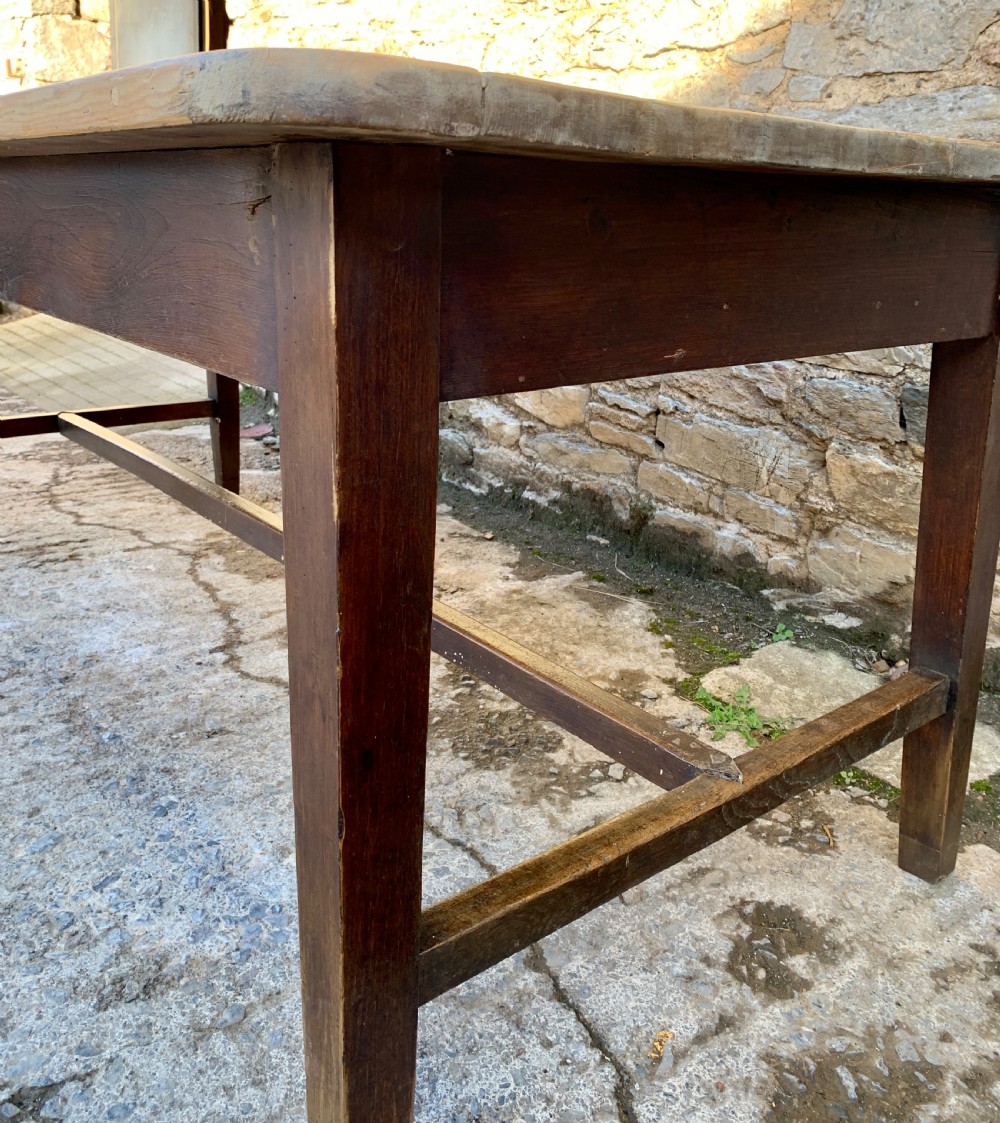 Large Antique Pine Farmhouse Table  View X