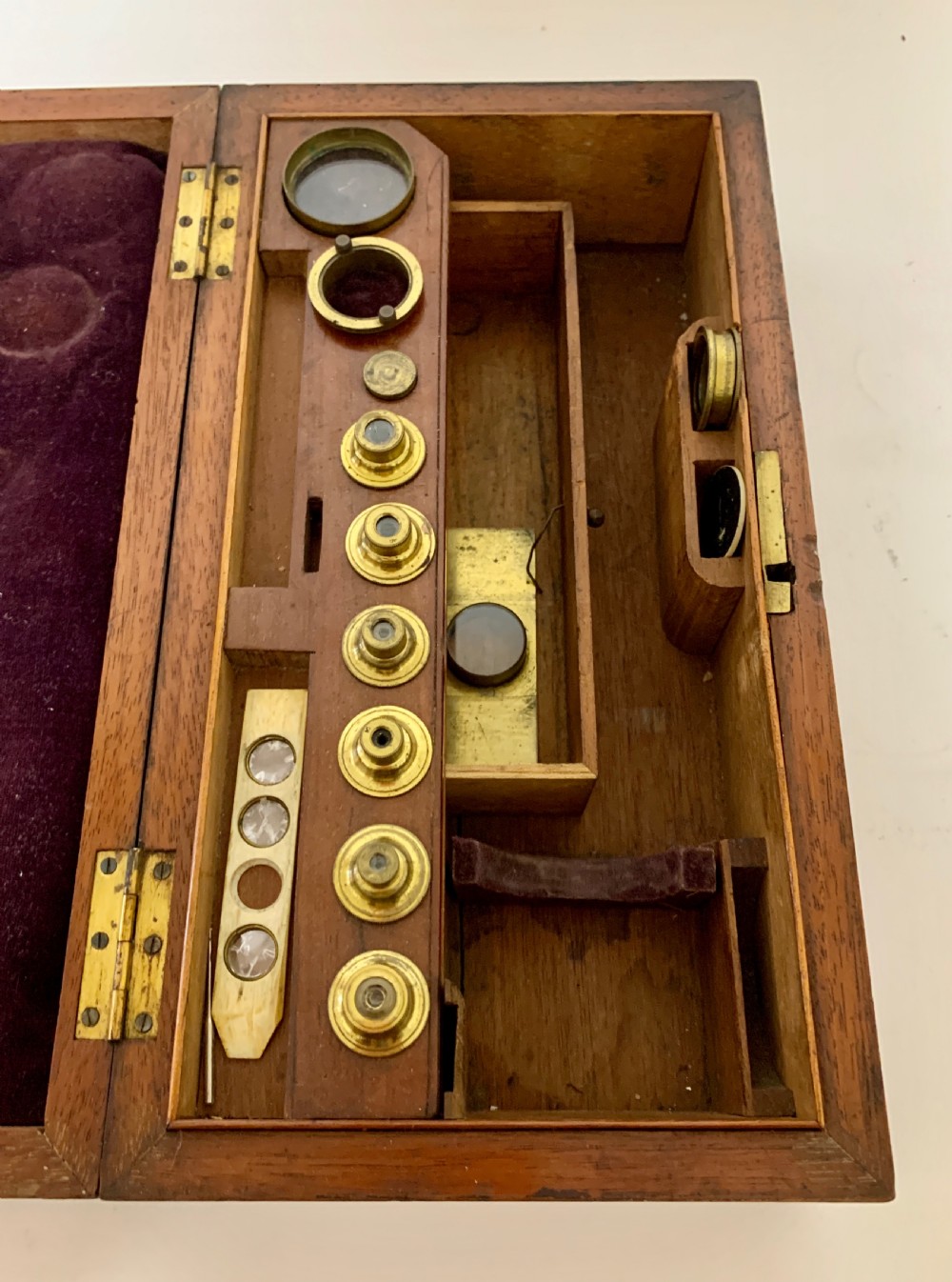 Large Antique Brass Drum Microscope View VI