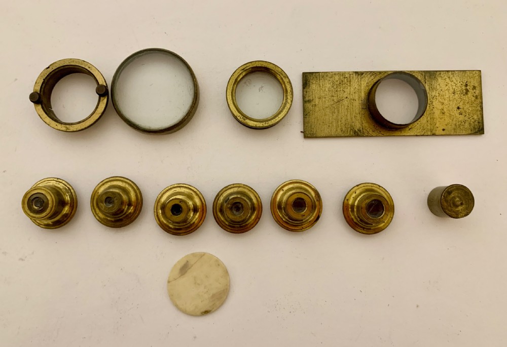 Large Antique Brass Drum Microscope View XIV