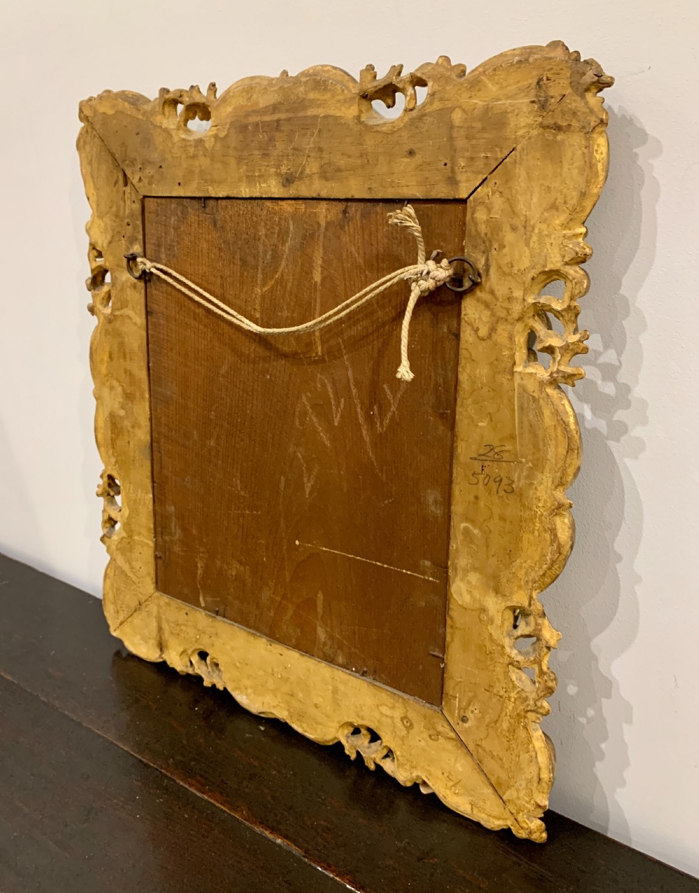 Small Antique Florentine Carved Giltwood Wall Mirror View XI