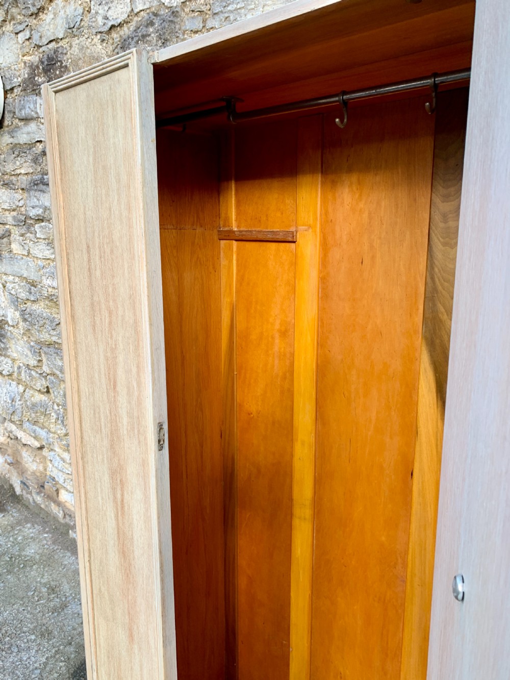 Art Deco Limed Oak Bedroom Suite in the manner of Heals View XVII
